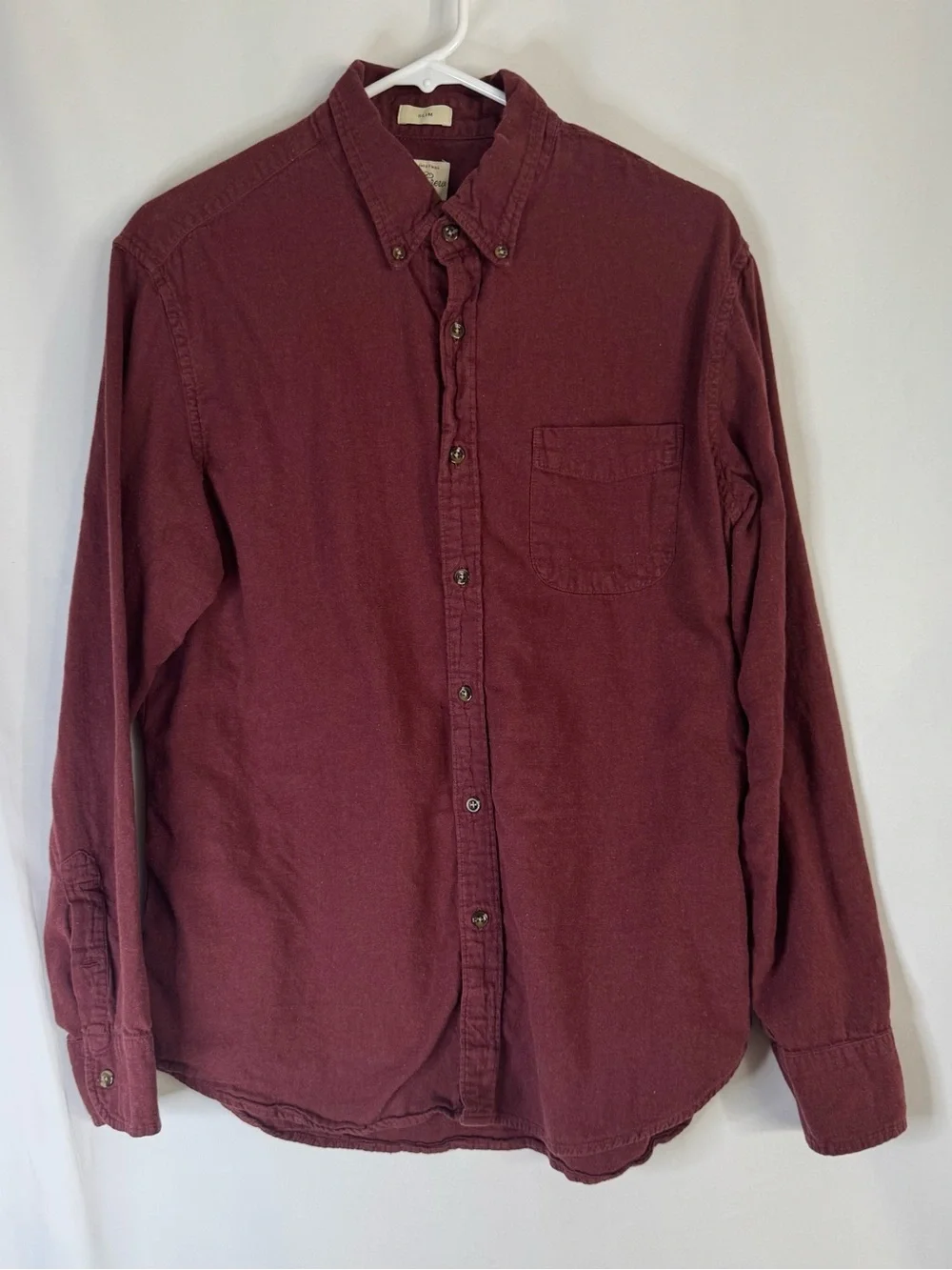 J. Crew Men's Casual Button-Down Shirt in Wine